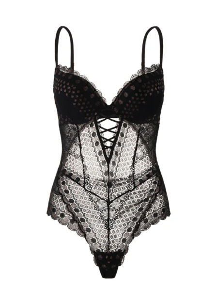 Push-Up Lace Bodysuit